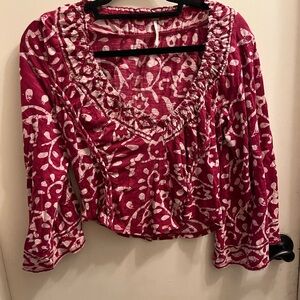 Women's Pink Patterned Top